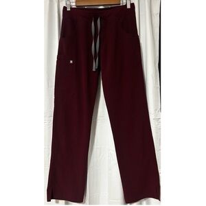 FIGS Burgundy Small Scrub Pants